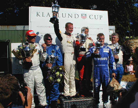 Charlotte Engel og Jan Magnussen øverst på podiet i Royal Pro/Am klassen 2006.